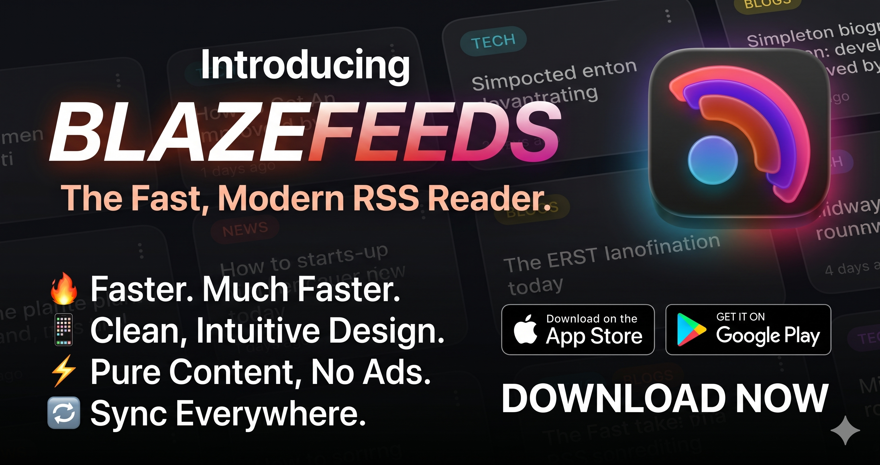 Logotipo de Blaze Feeds
